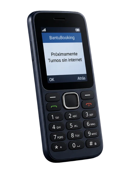Teléfono básico con la futura solicitud de turnos